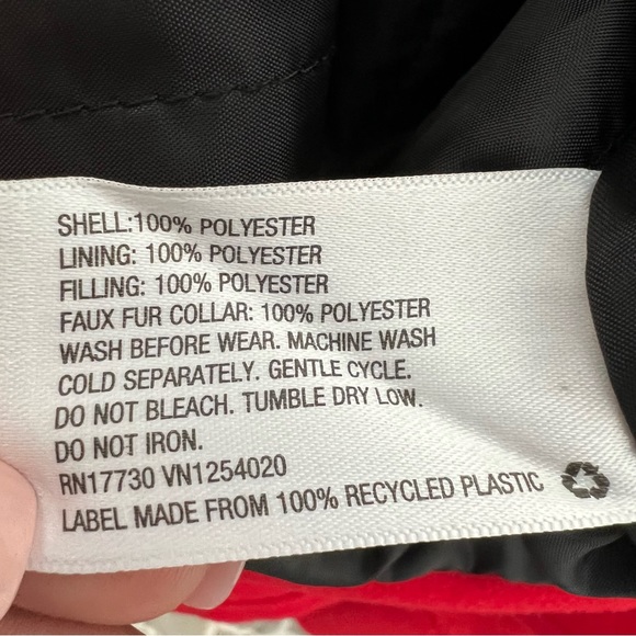 Little Girls Red Peacoat Size XL - Picture 4 of 4